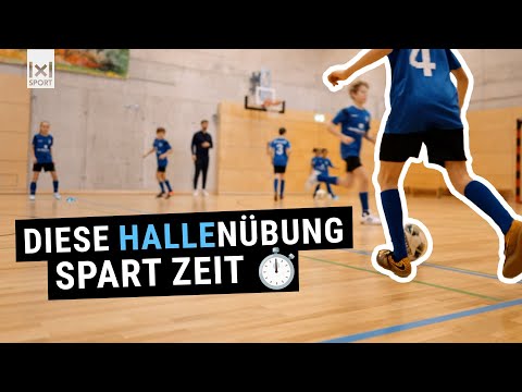 Hallen-Passübung für saubere Abläufe im Training #fussballtraining #hallentraining #fussballtrainer