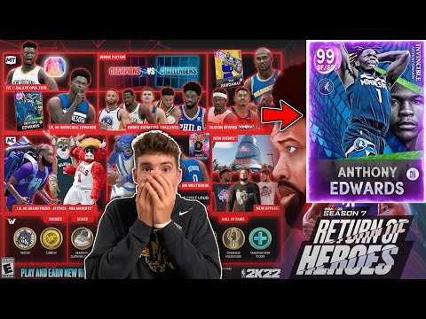 SEASON 7 RETURN OF HEROES DETAILS RELEASED! INVINCIBLE ANT MAN LEVEL 40 REWARD! NBA 2K22 MyTEAM