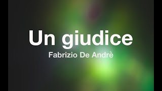 Fabrizio De Andrè - UN GIUDICE - Karaoke (Fair Use)