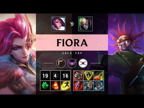 Fiora Top vs Singed: Dominating - KR Master Patch 14.18