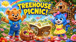 A Surprise in the Treehouse! | Kids Story with Benny & Coco #kids #storytime #adventure #picnic