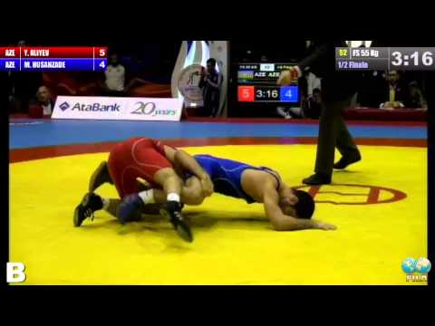 GGP2013 / ALIYEV Yashar (AZE) - HASANZADE Mirjalal (AZE) - FS 55 kg 1/2 final match