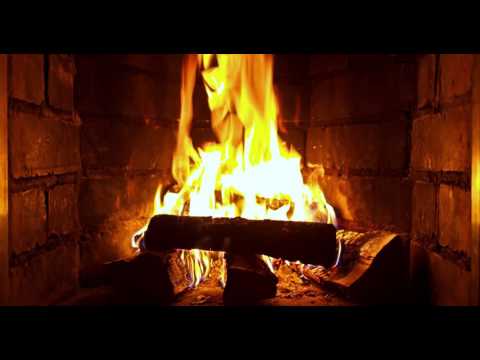 Fireplace in 4K with crackling sound