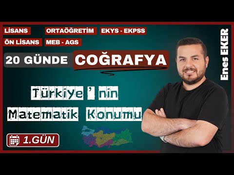 1. Gün I Türkiye'nin Matematik Konumu I Enes EKER I #kpss #ags #coğrafya