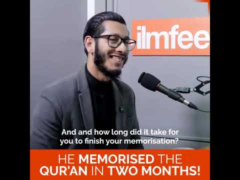 Amazing!!! He memorised Qur'an in 2 months