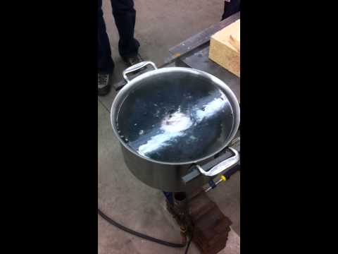 Water casting copper and shibuichi at Ford Hallam's Intro to Japanese Metalworking class