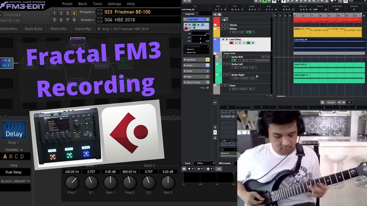 Fractal FM3 Friedman BE-100 FREE PRESET Sound Test and Recording to Cubase (No Talking)