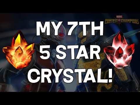 Five Star + Four Star Crystal Opening - My 7th 5 Star Crystal! - Marvel Contest Of Champions