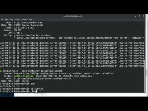 Kubernetes running with cri-o