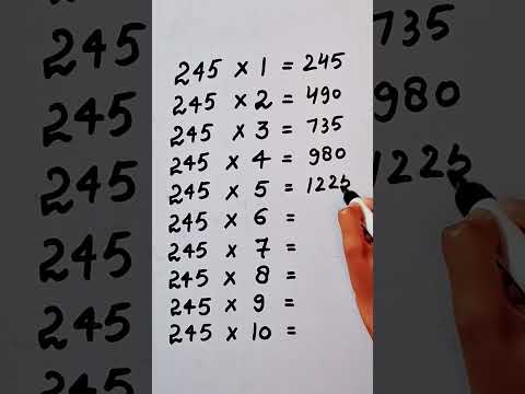 write the Table of 245 in 21 second only..#maths #hack #mathstricks ‎@study_care0 