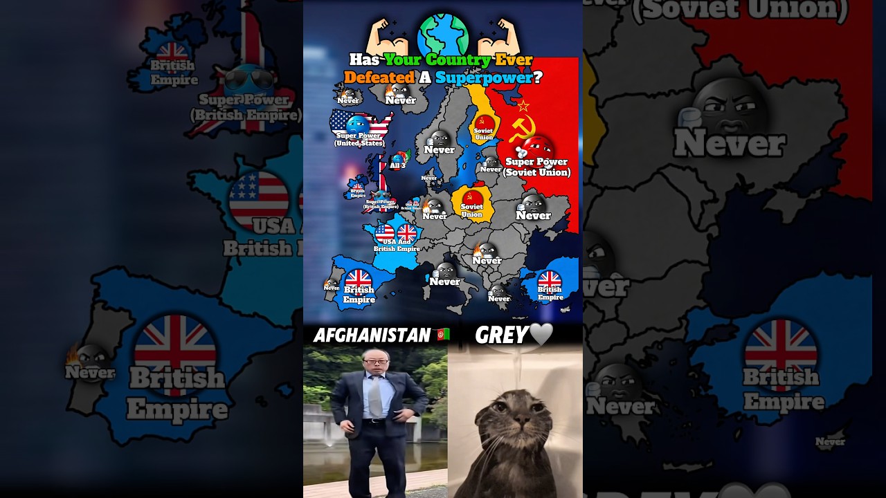 Has Your Country Ever Defeated A Superpower?💪 #europe #geography #mapping #countries #memes #usa