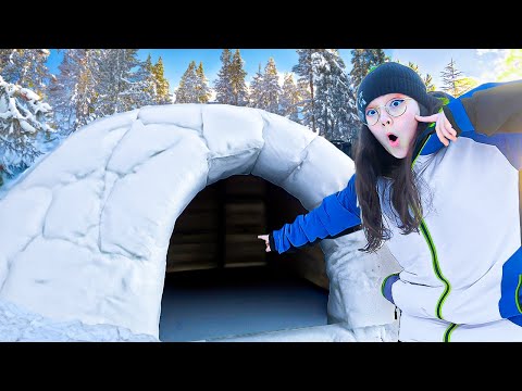 I created a REAL LIFE IGLOO to SURVIVE THE COLD!