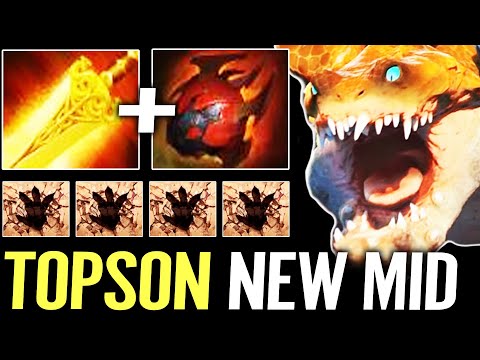 INCREDIBLE MID By Topson Primal Beast Radiance + Heart of Tarrasque 100% Impossible to TAME DotA 2