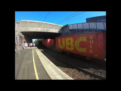 Electric and Diesel freight train at Falkirk Grahamston & Camelon