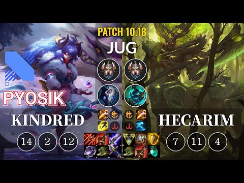 DRX Pyosik Kindred vs Hecarim Jungle - KR Patch 10.18