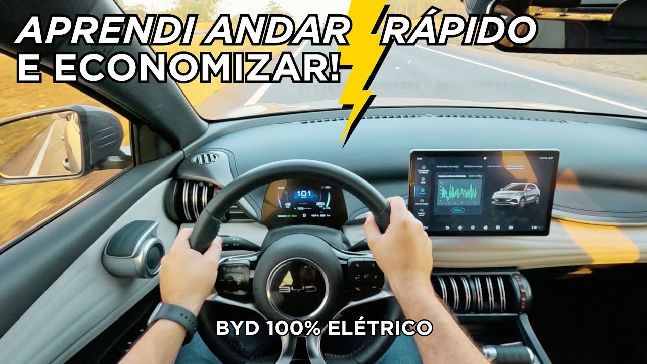 Viaje comigo de Byd 100% elétrico e aprenda o segredo para economizar em RODOVIA #byd #carroelétrico