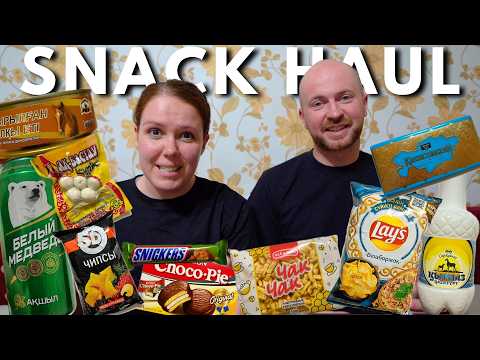 Foreigners Try Kazakhstan Snacks 🇰🇿 (Kazakh snack haul)