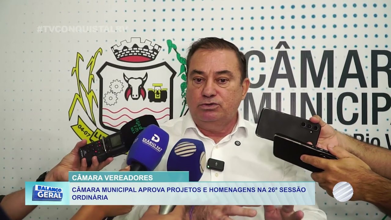 Câmara Municipal aprova projetos e homenagens na 26ª sessão ordinária