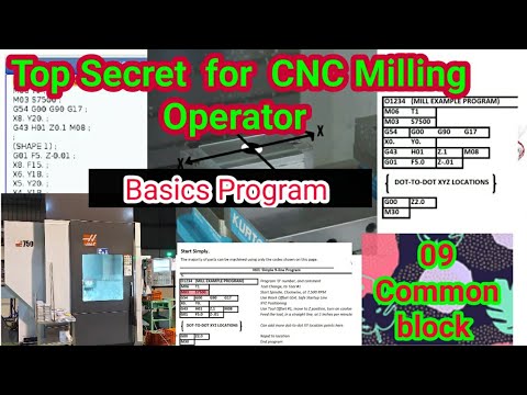 9 Lines of Code Every CNC Operator needs To Know! Tips &Tricks !! cnc !! vmc  Basics Programming