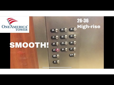 EXCLUSIVE: SMOOTH Otis Series M2 Traction High-Rise Elevators - OneAmerica Tower - Indianapolis, IN
