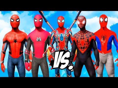 SPIDER-MAN: FAR FROM HOME vs MILES MORALES vs INTO THE SPIDER VERSE vs HOMECOMING vs IRON SPIDER Video
