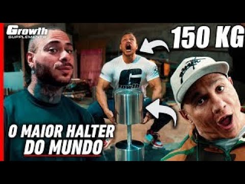 O MAIOR HALTER DO BRASIL E DO MUNDO 150KG E 120 KG NA ÁREA 51  Desafio Fabio Giga e Leo Stronda