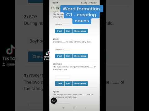 C1 advanced word formation 'creating nouns'