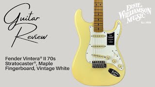 Video thumbnail for A blast from the past! A review of the Fender Vintera II 70's Stratocaster by Ernie Williamson Music