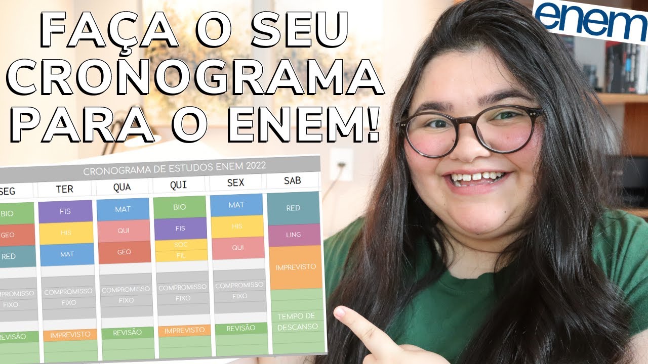 🔥🗓️ Como montar um CRONOGRAMA DE ESTUDOS pro ENEM (que FUNCIONA!)