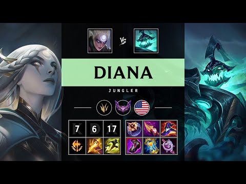 Diana Jungle vs Hecarim - NA Master Patch 25.14