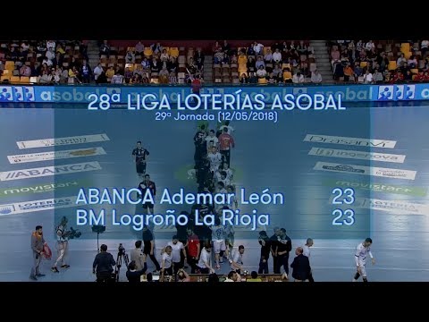 LIGA LOTERIAS ASOBAL J29 ABANCA Ademar León - BM Logroño La Rioja 23-23
