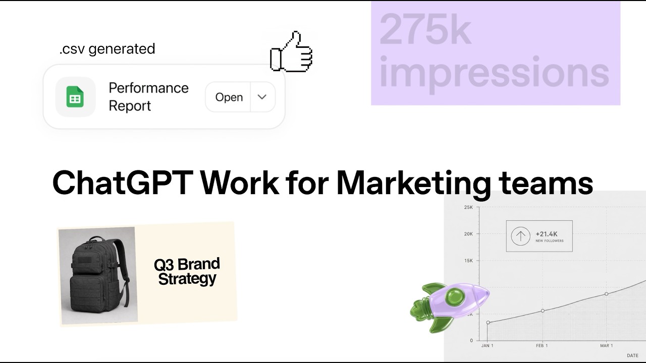 ChatGPT Work for Marketing Teams - OpenAI Youtube