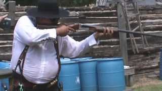 preview picture of video 'Shooting .45 Colt -n- 10 gauge BP in Ripon, WI July, 20th 2013'