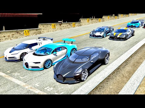 Bugatti La Voiture Noire vs Bugatti Hypercars - Spa