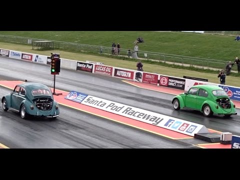 2015 Cal Look Drag Day - 2276cc v 2332cc Beetle Race - 12.8 v 12.5
