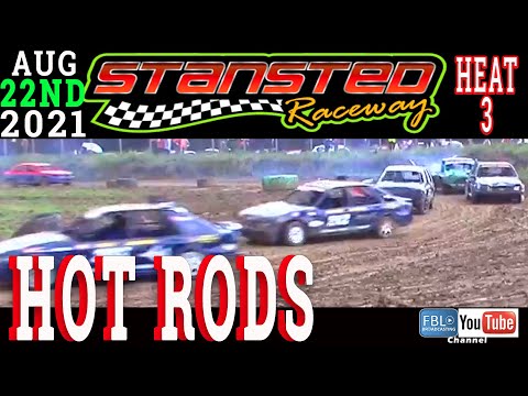 Stansted Raceway. HOT RODS. HEAT 3. 22ND AUGUST 2021. Stock car. Banger racing. Dirt Racing