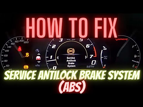 HOW TO FIX ABS ERROR - SERVICE ANTILOCK BRAKE SYSTEM
