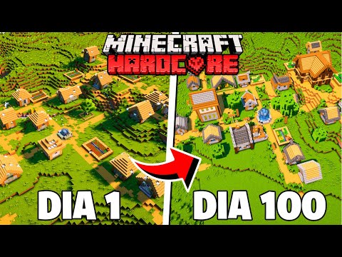 SOBREVIVI 100 DIAS RECONSTRUINDO UMA VILA ABANDONADA NO MINECRAFT HARDCORE