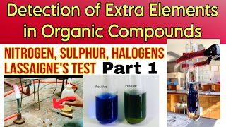 Detection of Extra Elements in Organic Compounds- Chemistry Practical in Hindi- Lassaigne's Test