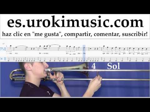 Como Tocar Trombón Besame Mucho Tablatura Parte#2 um-b927