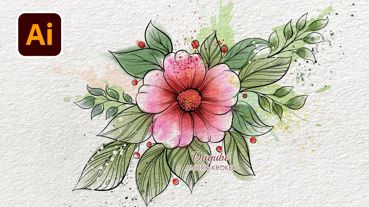 Adobe Illustrator Drawing - How I Doodle with Vector Watercolor Brushes