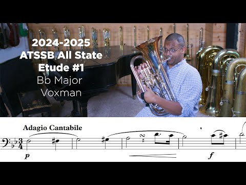 2024-2025 ATSSB Euphonium Etude #1 Voxman Adagio Cantabile Bb Major Page 2 (Year D)