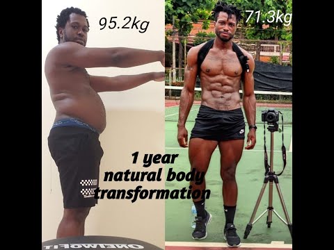 1 Year Natural Body Transformation at home, from Fat to Fit.