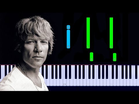 Blaze of Glory - Bon Jovi piano tutorial