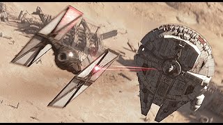 Star Wars The Force Awakens Millenium Falcon Scene HD