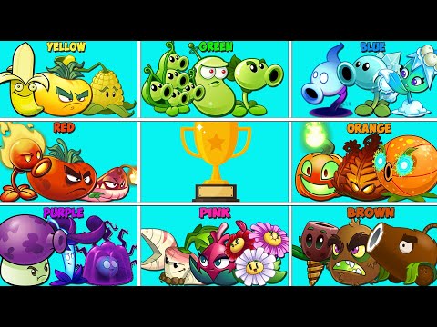 Tournament All Color Team Plant - Who Will Win? - Pvz 2 Team Plant vs Team Plant