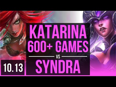 KATARINA vs SYNDRA (MID) | Rank 3 Katarina, 2.0M mastery points, 600+ games | BR Challenger | v10.13