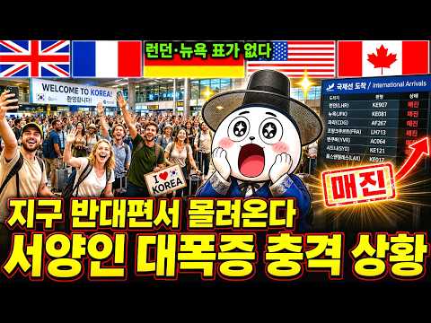 런던·뉴욕 직항 싹 매진…유럽·미국인들이 한국으로 몰려오는 충격 이유