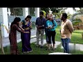 VJ Sangeetha Hot Yummy Sexy Shows Her Stomach Tummy Body View Of Navel Hole Show In Purple Saree