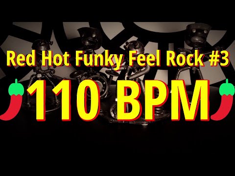 110bpm - Red Hot Funky Feel Rock #3 - 4/4 #DrumBeat - #DrumTrack - Funk Beat 🥁🎸🎹🤘